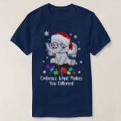 T-shirt Autisme Noël Embrassez Ce Qui Vous Rend Différents (Design devant)