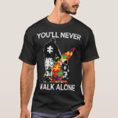 T-shirt Autisme Papa soutient seul Puzzle Vous ne marchere (Devant)