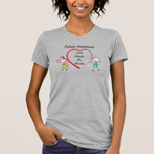 T-shirt  Autisme Pas De MotsT-Chemise (Devant)