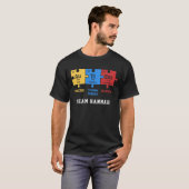 T-shirt Autisme personnalisé Éléments chimiques Puzzles Te (Devant entier)