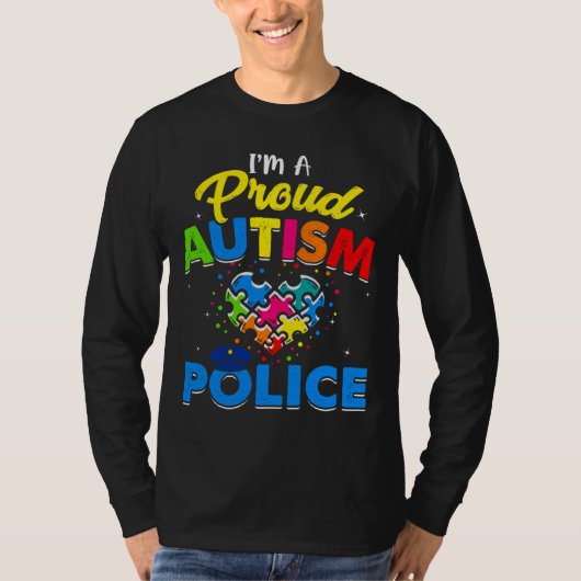 T-shirt Autisme Police Sensibilisation sur l'autisme Accep (Devant)