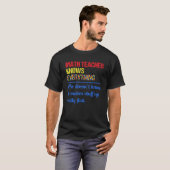 T-shirt autisme professeur de mathématiques connaît tout l (Devant entier)