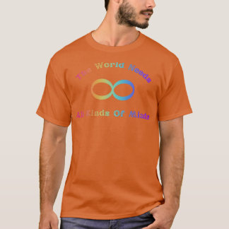 T-shirt Autisme Rainbow Infinity avec citation Neurodiverg
