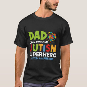 T-shirt Autisme RD Papa d'un Autisme Awesome Superhero