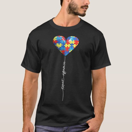 T-shirt Autisme - Respecter les différences Autisme Sensib (Devant)