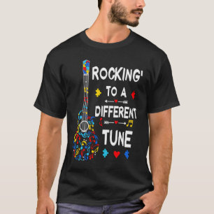 T-shirt Autisme Rock N Roll Rocking À Un Gui De Tune Diffé