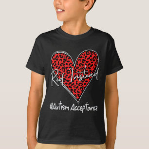T-shirt Autisme - Rouge Au Lieu - Acceptation Et Non Sensi