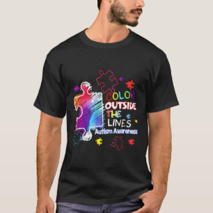 T-shirt Autisme-Sensibilisation à l'autisme Colorier en d