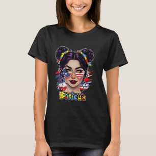T-shirt Autisme Sensibilisation Bun Messy Boricua Latina G