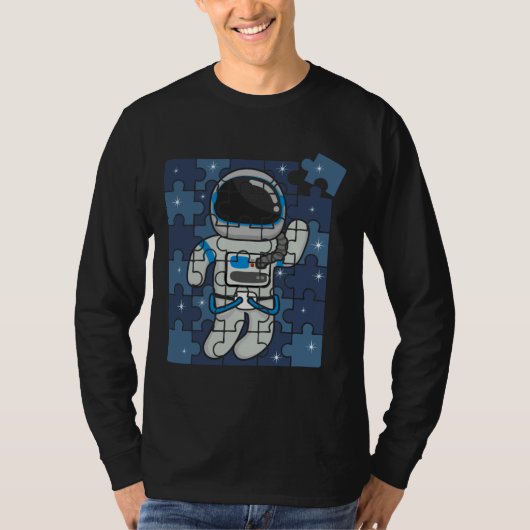 T-shirt Autisme Spaceman Astro Cosmo Sensibilisation sur l (Devant)