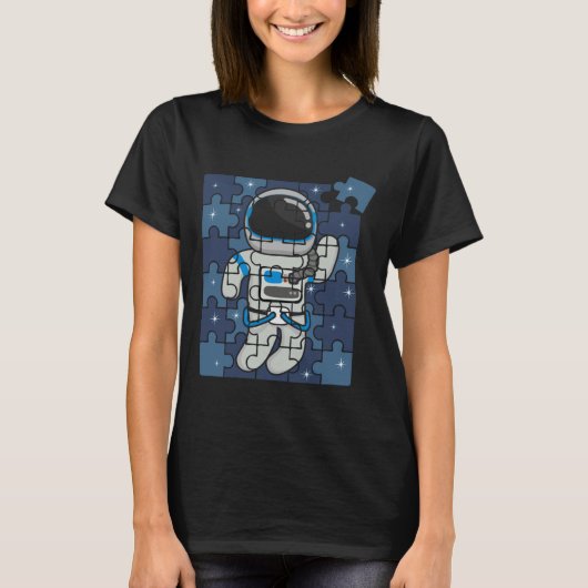 T-shirt Autisme Spaceman Astro Cosmo Sensibilisation sur l (Devant)