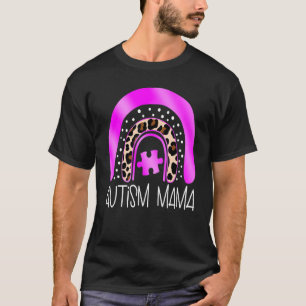 T-shirt Autisme Spectrum Disorder Mama Rainbow Awareness P
