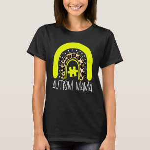 T-shirt Autisme Spectrum Disorder Mama Rainbow Awareness P