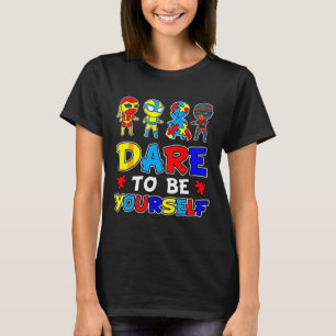T-shirt Autisme Spectrum Troubles Superhero Puzzle Autisti