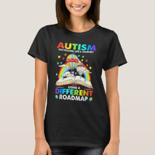 T-shirt Autisme Voyager dans la vie en utilisant un chemin