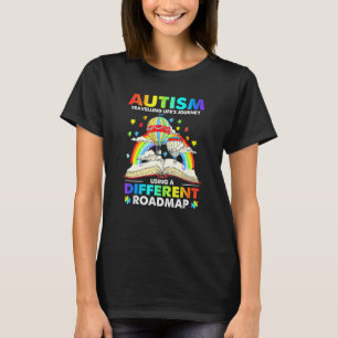 T-shirt Autisme Voyager dans la vie en utilisant un parcou
