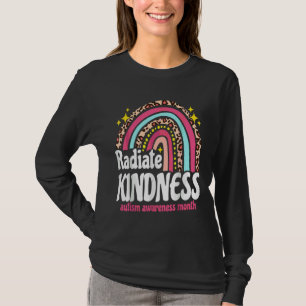 T-shirt Autisme World Awareness Leopard Rainbow Radiate Ki