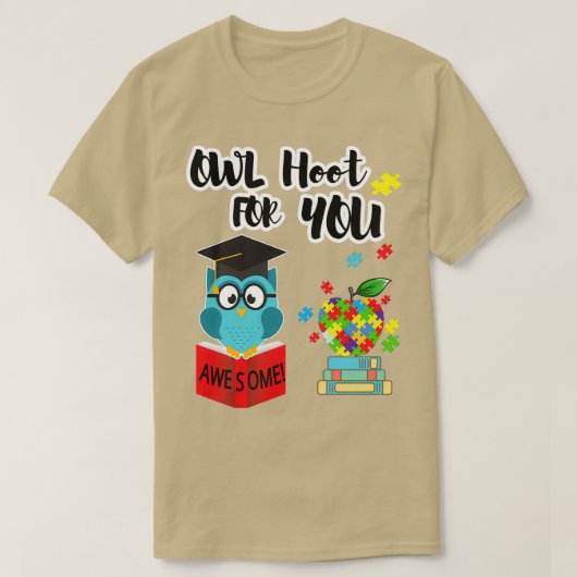 T-shirt AutismeHéros Neurodiversity Owl Hoot Pour Vous (Design devant)