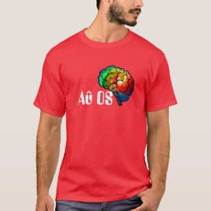 T-shirt autiste de cerveau d'arc-en-ciel de fierté