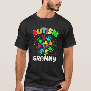 T-shirt Autistic Granny Puzzle Soutien Famille Autisme Awa