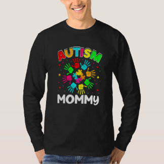 T-shirt Autistic Mommy Puzzle Soutien Famille Autism Award