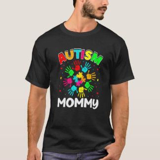 T-shirt Autistic Mommy Puzzle Soutien Famille Autism Award