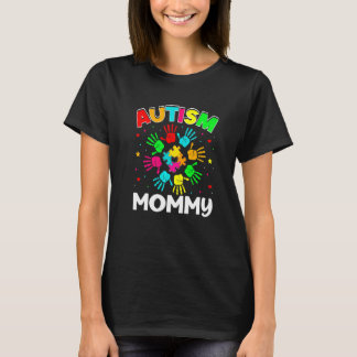T-shirt Autistic Mommy Puzzle Soutien Famille Autism Award