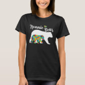 T-shirt Autistic Support Autism Awareness Nonnie Bear Moth (Devant)