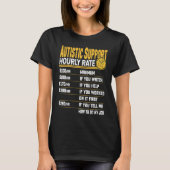 T-shirt Autistic Support Hourly Rate   Autism Awareness (Devant)