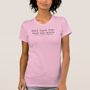 T-shirt Auto-Care Lire La Bible Psaume 51:12 Rose