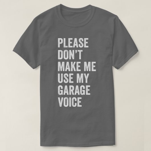 T-shirt Auto Mécanique Funny Garage Fixation vocale s Méca (Design devant)