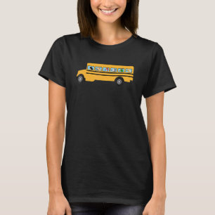 T-shirt Autobus Scolaire Avec Chat Chien et Autres Animaux