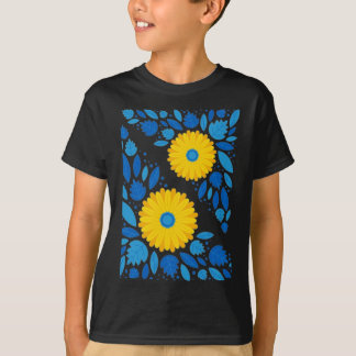 T-shirt Autocollant bleu et jaune d'Ukraine