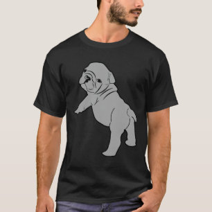 T-shirt Autocollant Chiot Carlin Mignon 799