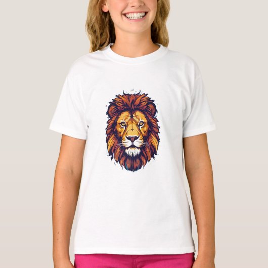 T-shirt autocollant de lion (Devant)