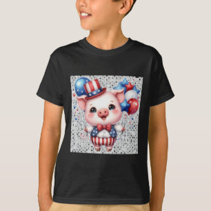 T-shirt Autocollant de porc patriotique