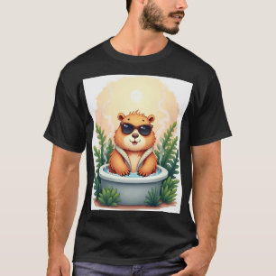 T-shirt Autocollant de relaxation dans un bain à remous de