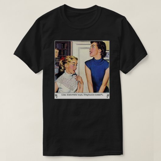 T-shirt Autocollant d'illustration lesbienne vintage (Design devant)