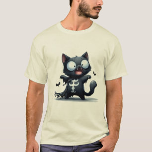 T-shirt Autocollant Halloween Chauve-Souris Vampire Chat N
