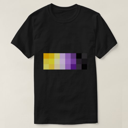 T-shirt Autocollant Pixel non binaire (Design devant)