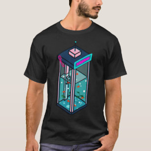 T-shirt Autocollant Vaporwave Phonebooth