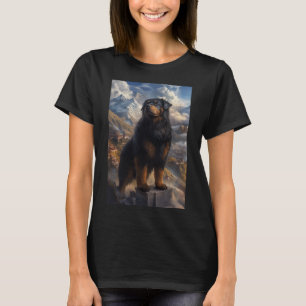 T-shirt Autocollant Vue Montagne Mastiff Tibétain