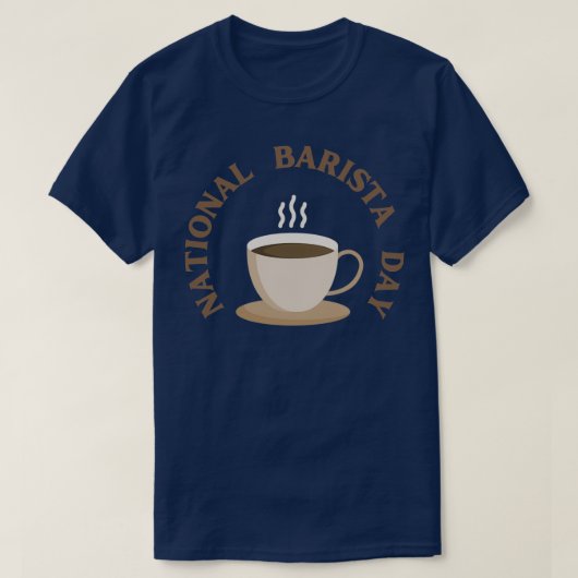 T-shirt Autocollants de jour de barista et de conception (Design devant)