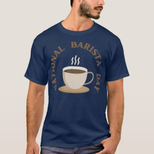 T-shirt Autocollants de jour de barista et de conception