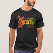 T-shirt Automne à Syracuse New York avec Feuilles automnal (Devant)