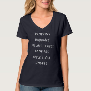 T-shirt Automne Amour Texte manuscrit Conception Automne