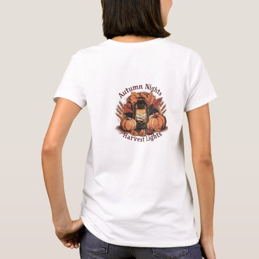 T-shirt Automne aquarelle automne nuits moisson (Dos)
