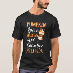 T-shirt Automne Art Professeur Citrouille épice Latte café