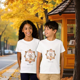 T-shirt Automne Automne Arbre Mandala Folithe Thanksgiving