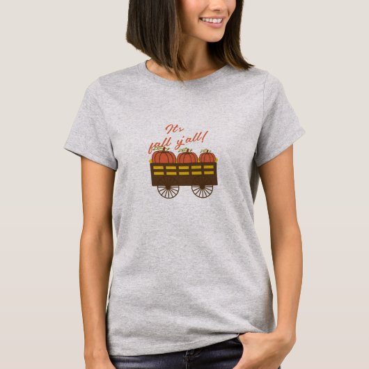 T-shirt Automne Automne Citrouille Patch Hayride Design Pa (Devant)
